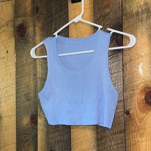 Blue crop tank